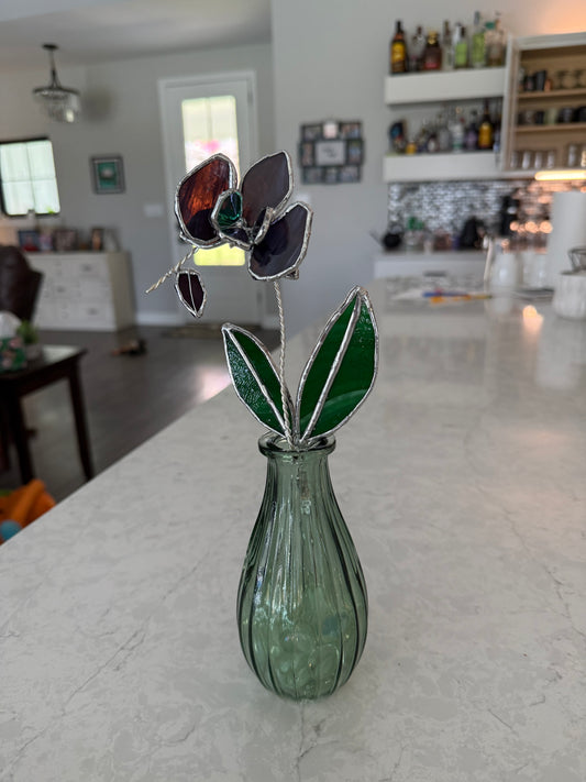 3D glass orchid