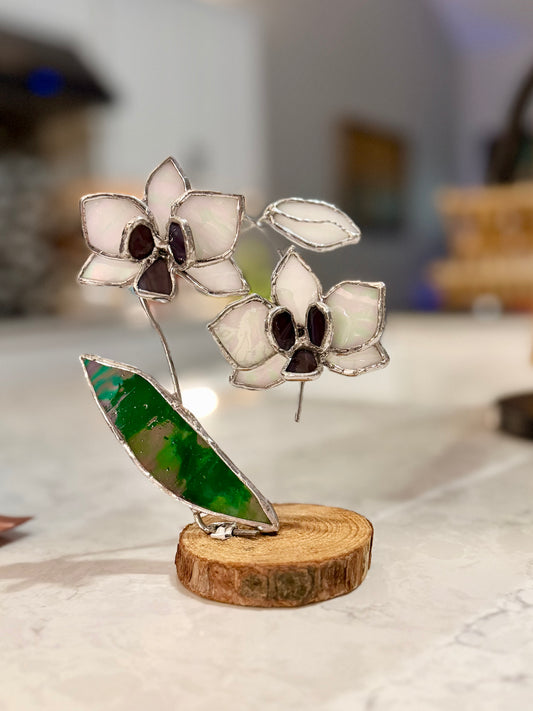 3D glass orchid