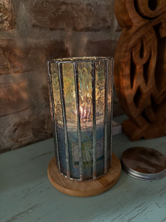 Stained Glass Candle Holder