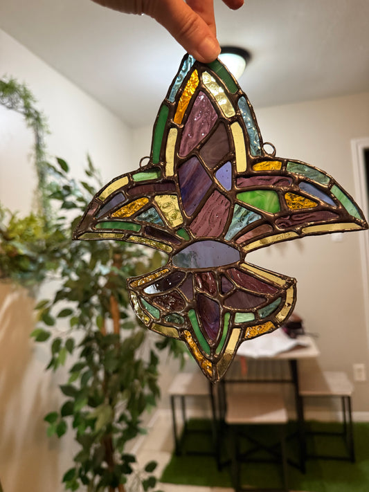 Mardi Gras Fleur-de-lis Suncatcher